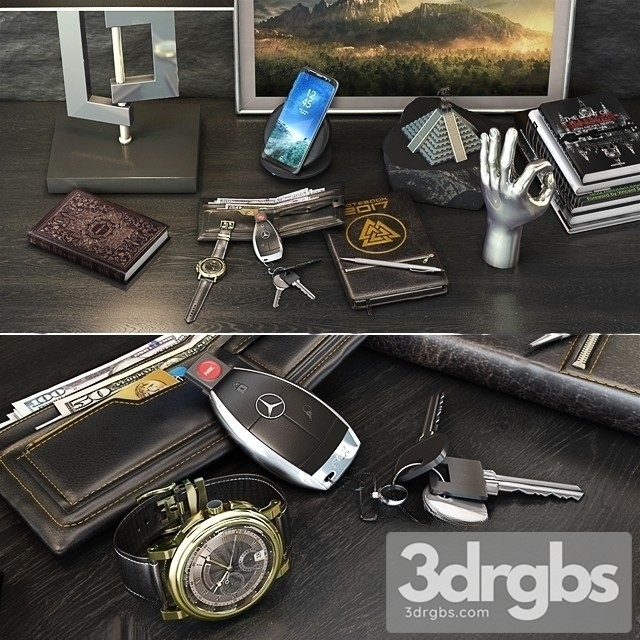 Gentlemans Decor Set 3dsmax Download - thumbnail 1