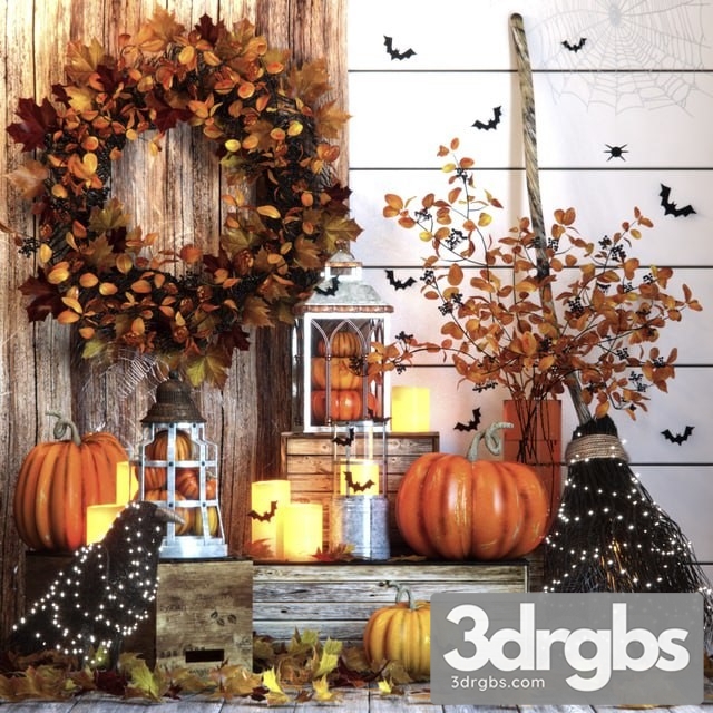 Halloween Decor Set 2 3dsmax Download - thumbnail 1