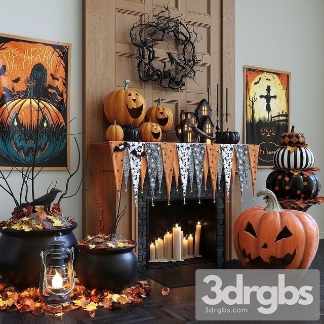 Halloween Decor Set 3dsmax Download - thumbnail 1