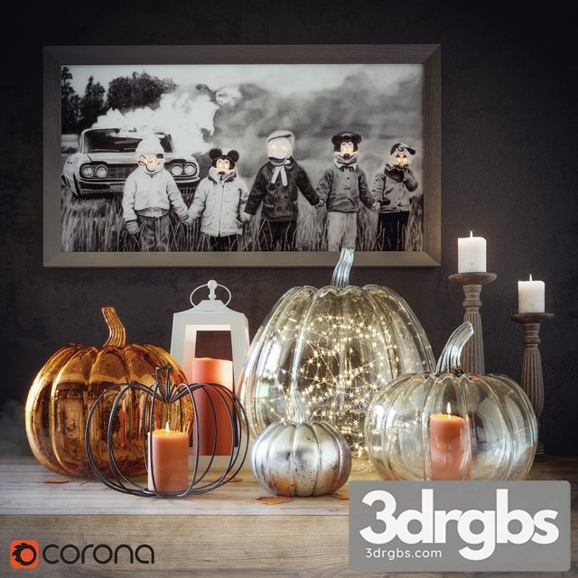 Halloween Decorative Set 3dsmax Download - thumbnail 1