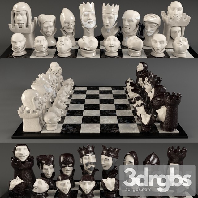 Handmade Chess 3dsmax Download - thumbnail 1