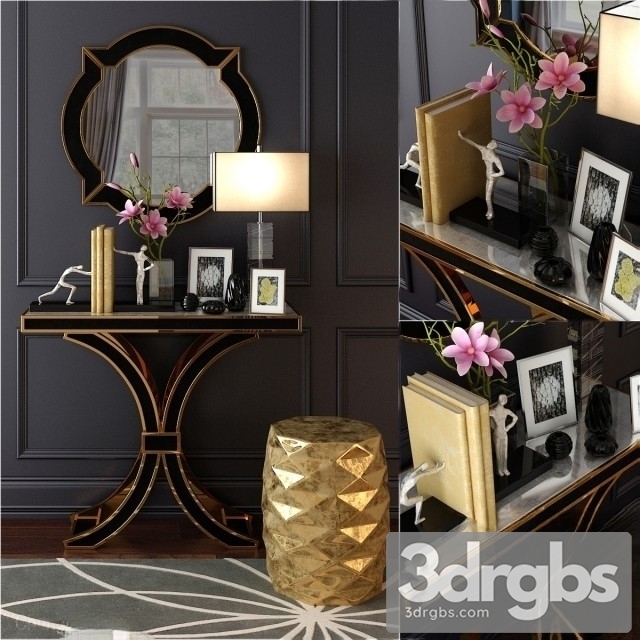 Houzz Decor Set 01 3dsmax Download - thumbnail 1