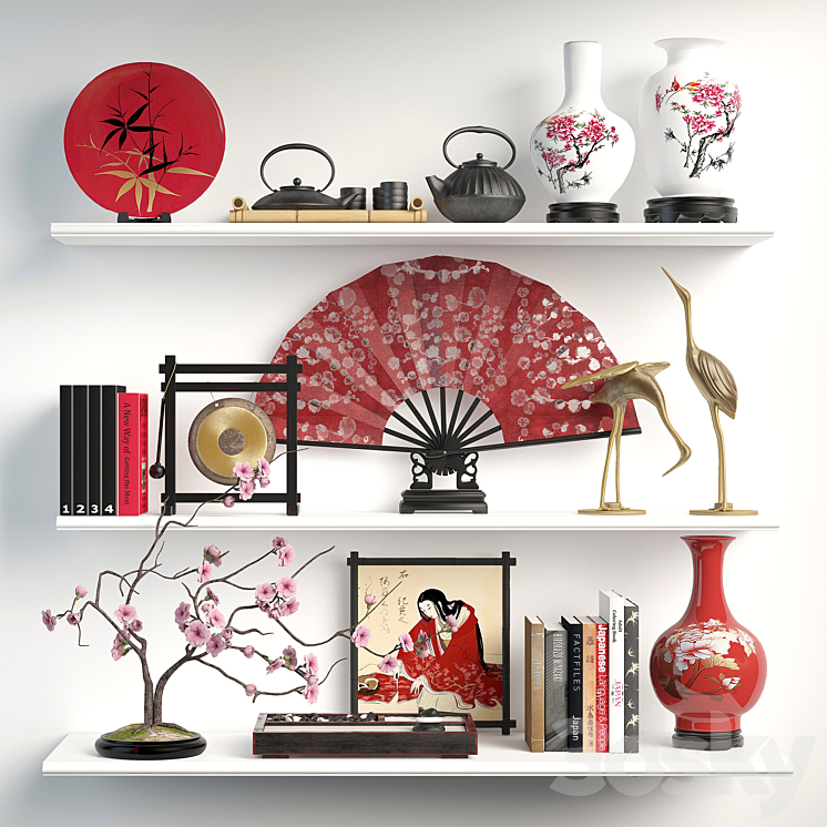 Japan decor 3DS Max Model - thumbnail 1