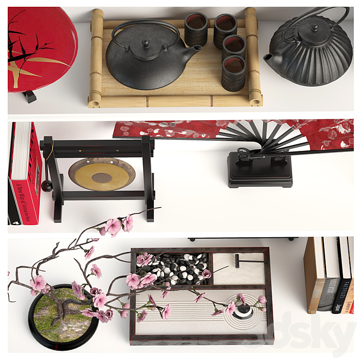 Japan decor 3DS Max Model - thumbnail 2