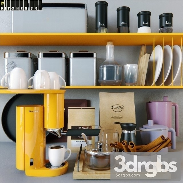 Kitchen Set 19 3dsmax Download - thumbnail 1