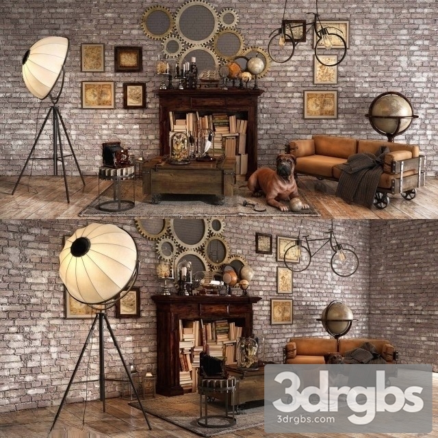 Loft Decorative Set 3dsmax Download - thumbnail 1