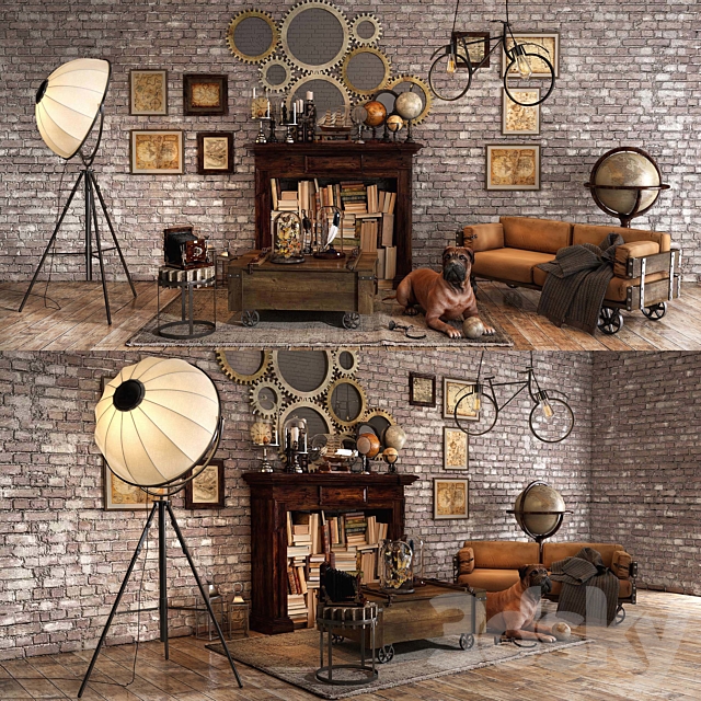 Loft decorative set 3DSMax File - thumbnail 1