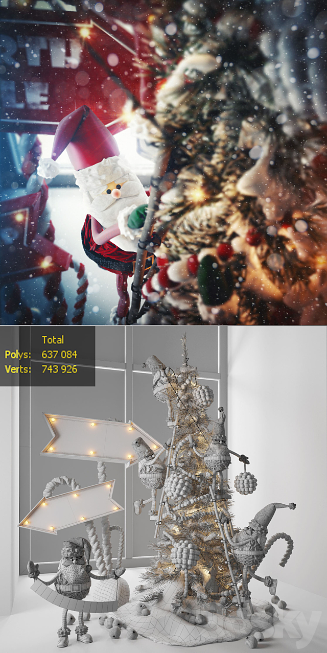 Merry Christmas 3DSMax File - thumbnail 3