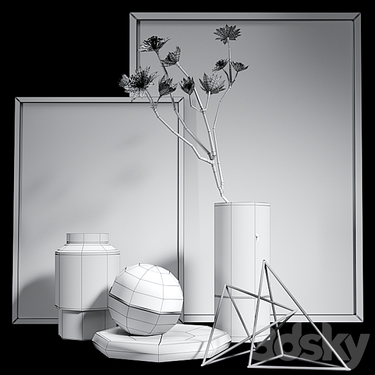 minimal decor set 3 3DS Max - thumbnail 2