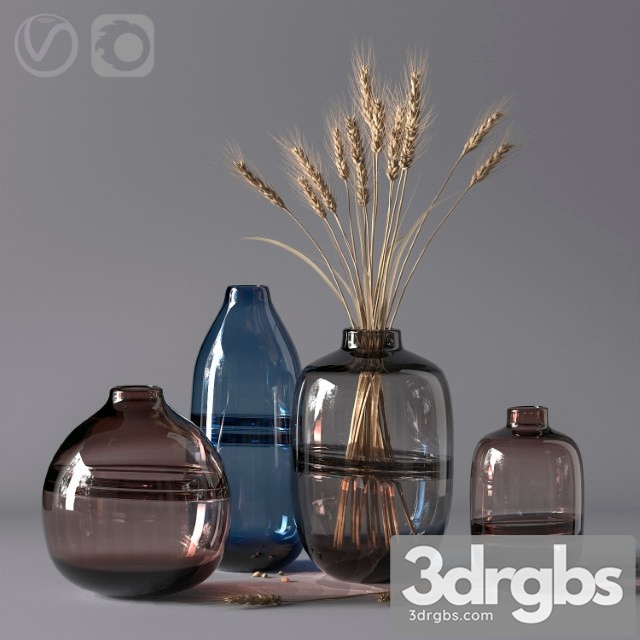 Minimalist Clear Glass Vase 3dsmax Download - thumbnail 1