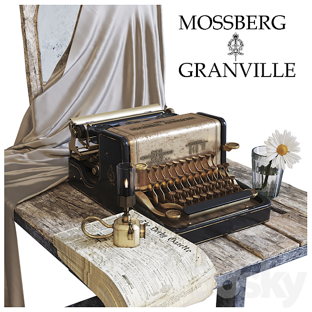 Mossberg & Granville Typewriter 3DSMax File - thumbnail 1