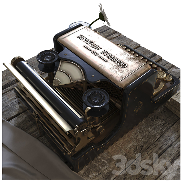 Mossberg & Granville Typewriter 3DSMax File - thumbnail 2