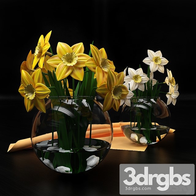 Narcissus Flowers 3dsmax Download - thumbnail 1