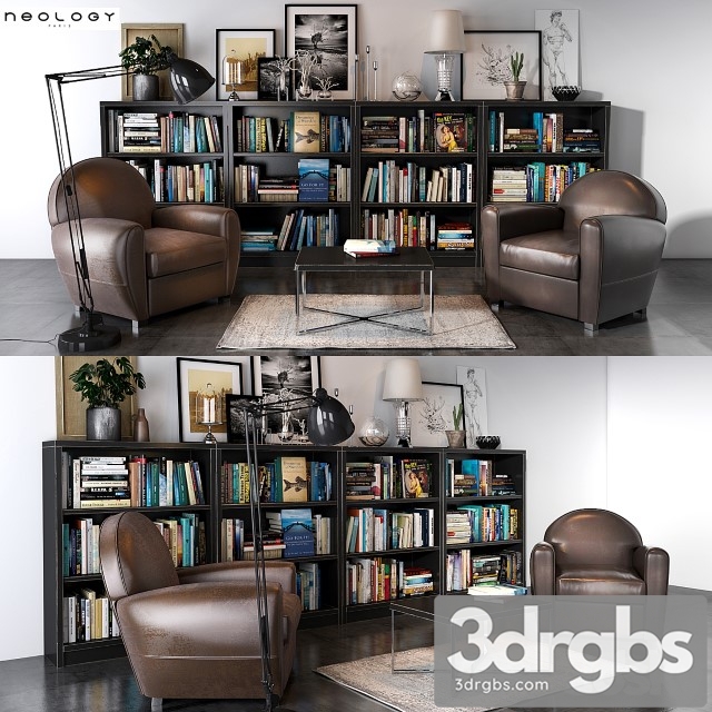 Neology Livingroom Artdecor Set 02 3dsmax Download - thumbnail 1