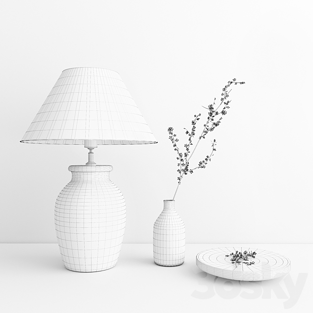 Neptune lamp and vase 3DSMax File - thumbnail 3