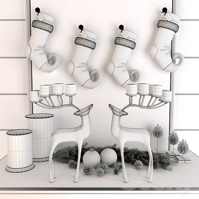 New Year Decor 3DS Max Model - thumbnail 3