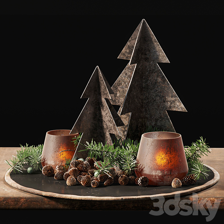 New Years decor 3DS Max Model - thumbnail 1