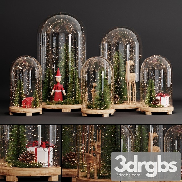 New Years Decorative Set 3dsmax Download - thumbnail 1