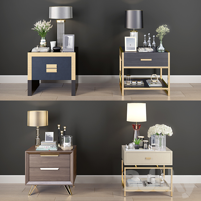 Nightstand Decorative Set01 3DSMax File - thumbnail 1