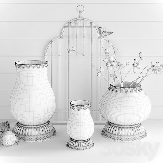 Rare decorative set 3DSMax File - thumbnail 2