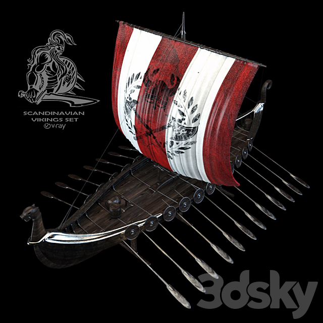 Scandinavian vikings set 3DSMax File - thumbnail 3