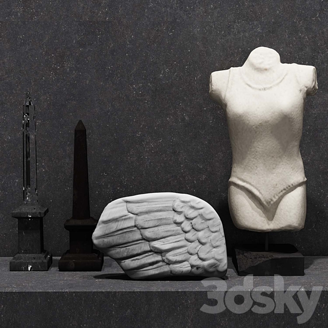 Set of decorative sculptures 3DSMax File - thumbnail 1