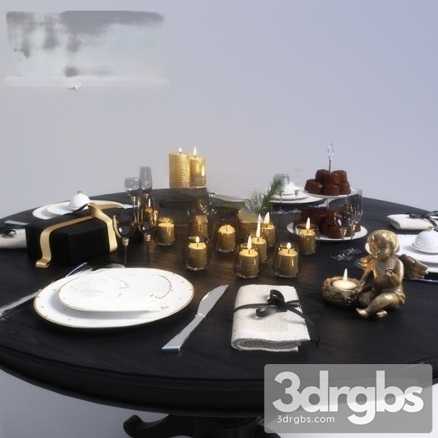 Set Of Dishes 02 3dsmax Download - thumbnail 1