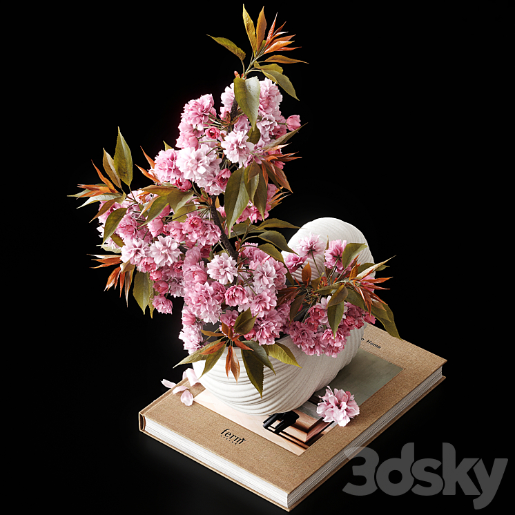 Shell Pot with Sakura Ferm Living 3DS Max Model - thumbnail 2