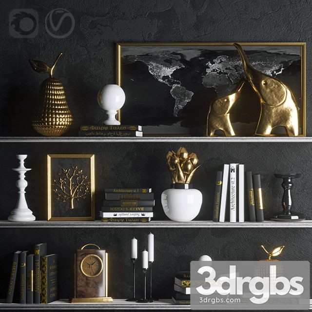 Strict Gold Decor 3dsmax Download - thumbnail 1