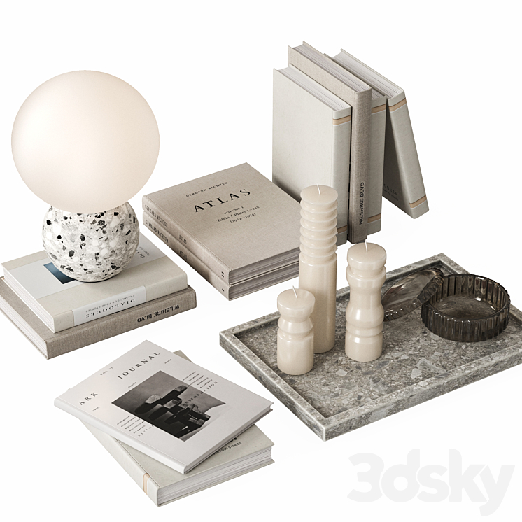 Table decor 3DS Max Model - thumbnail 2