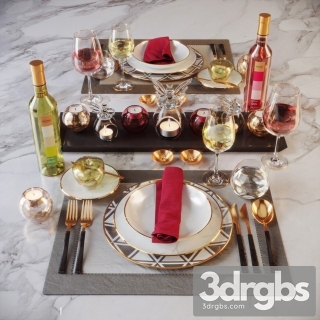 Table Setting Casa Perrin Carrara 3dsmax Download - thumbnail 1