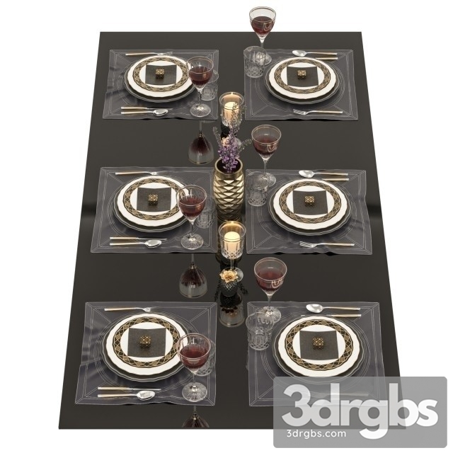 Tableware Decor Set 02 3dsmax Download - thumbnail 1