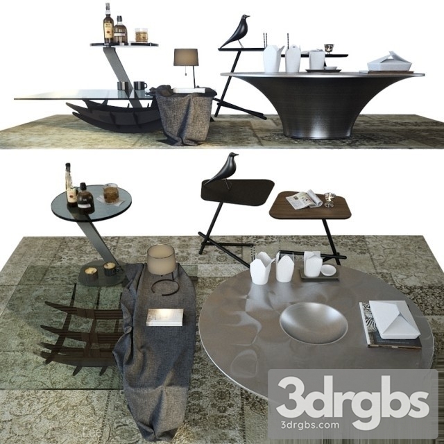 Tea Table Decor Set 3dsmax Download - thumbnail 1