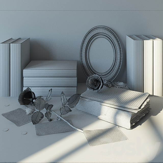 The decor in the old style 3DSMax File - thumbnail 3