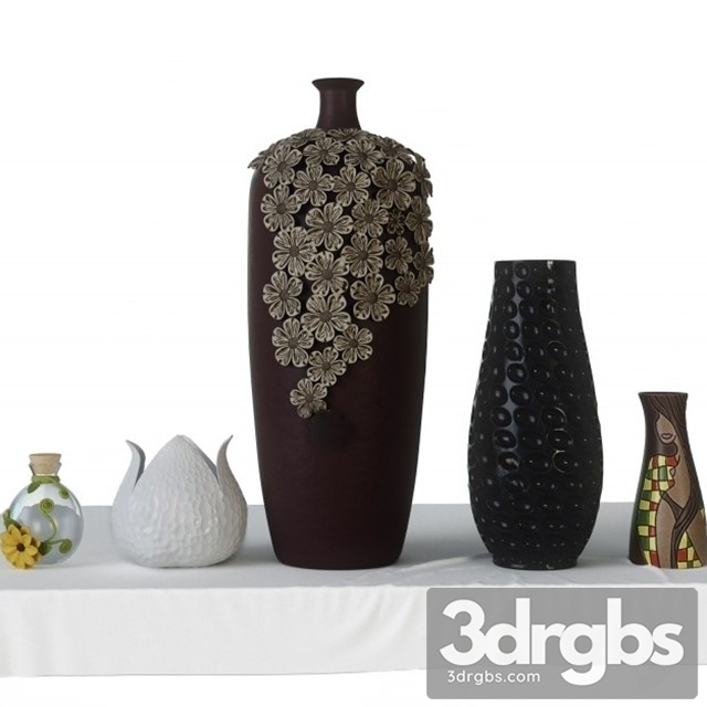 Vase Decor Set 3dsmax Download - thumbnail 1