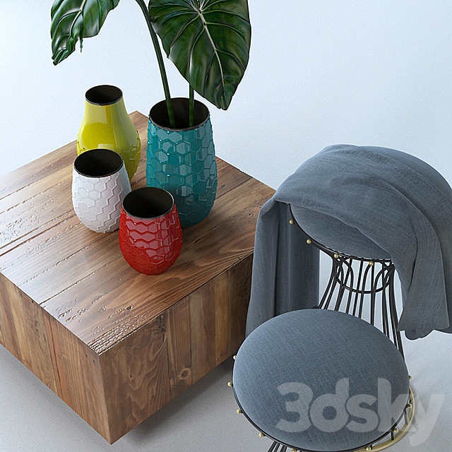 West Elm decor set 3DSMax File - thumbnail 2