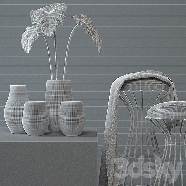 West Elm decor set 3DSMax File - thumbnail 3