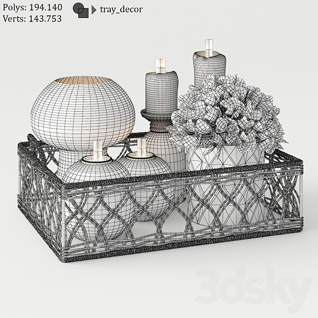 Wicker tray 3DSMax File - thumbnail 3