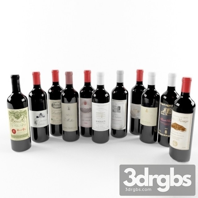 Wine Set 02 3dsmax Download - thumbnail 1