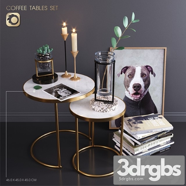 Zara Home Coffee Tables Set 3dsmax Download - thumbnail 1