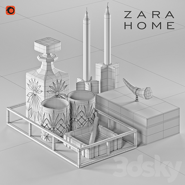 ZARA HOME – Decor set 1 3DSMax File - thumbnail 2