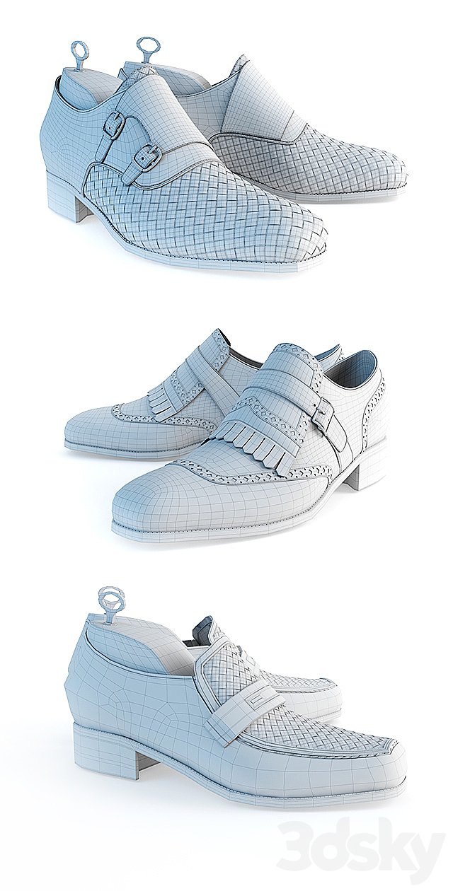 A set of men’s shoes for the hallway and wardrobe 3 3DS Max Model - thumbnail 3