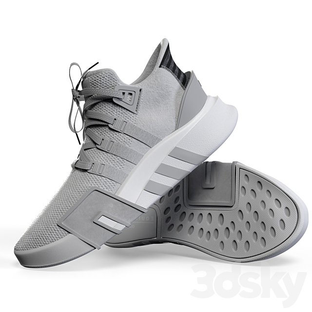 Adidas EQT Bask ADV Gray 3DS Max Model - thumbnail 2