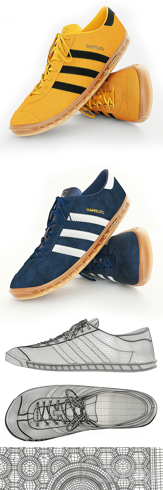 Adidas hamburg 3DS Max Model - thumbnail 2