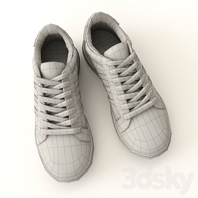 Adidas sneakers 3ds Max - thumbnail 3