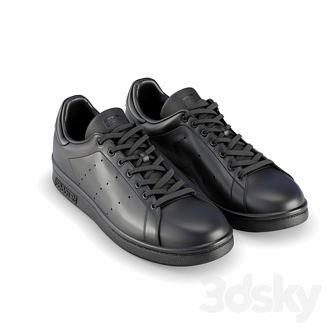 adidas stan smith black 3DSMax File - thumbnail 1