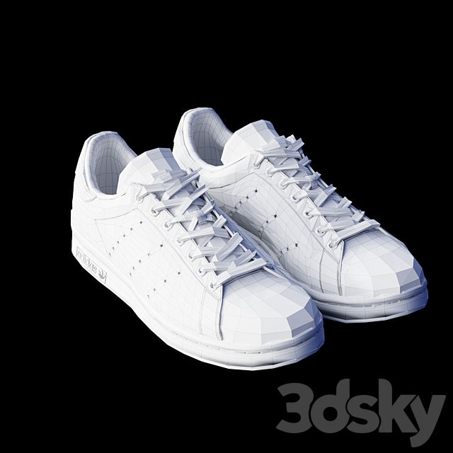 adidas stan smith black 3DSMax File - thumbnail 3