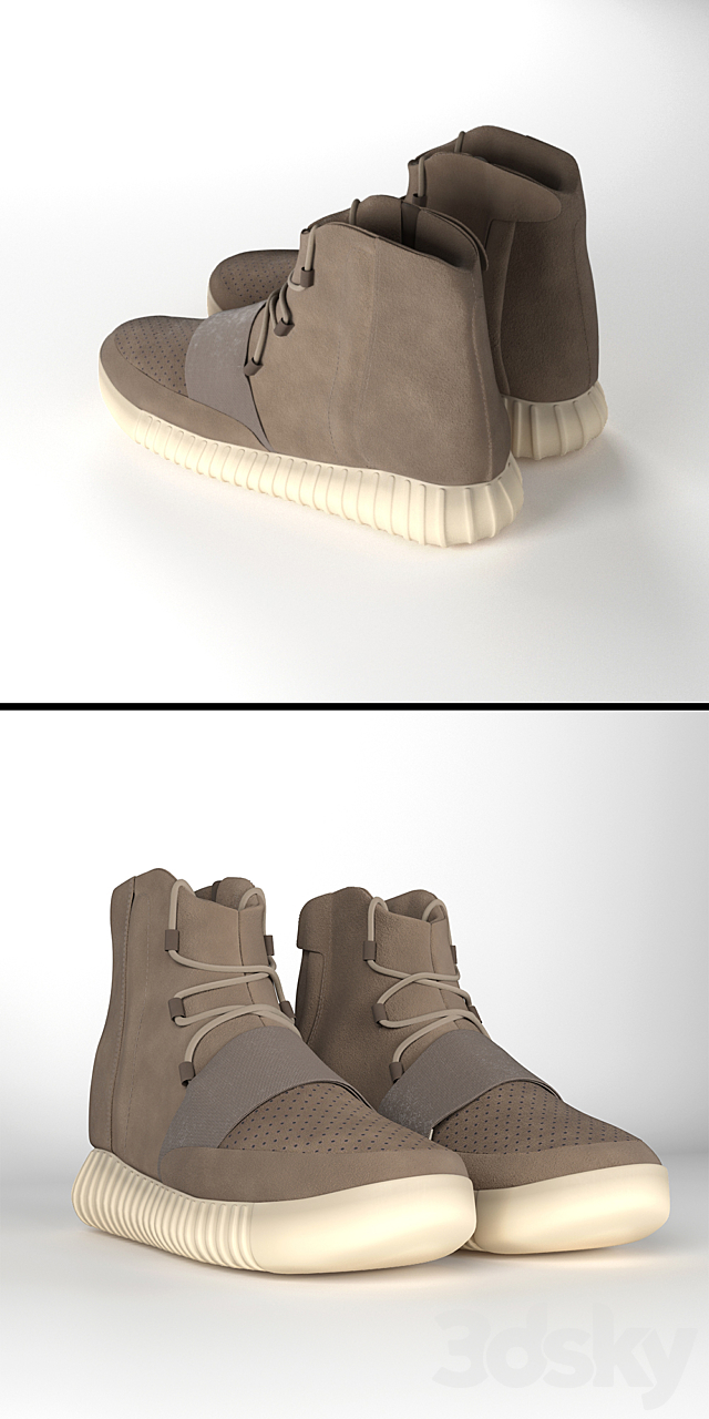 adidas yeezy 750 3DSMax File - thumbnail 2