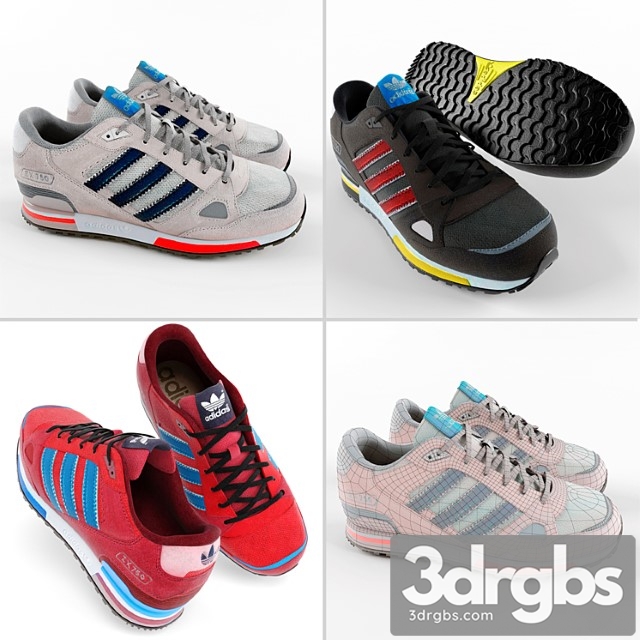 Adidas zx 750 running shoes 3dsmax Download - thumbnail 1