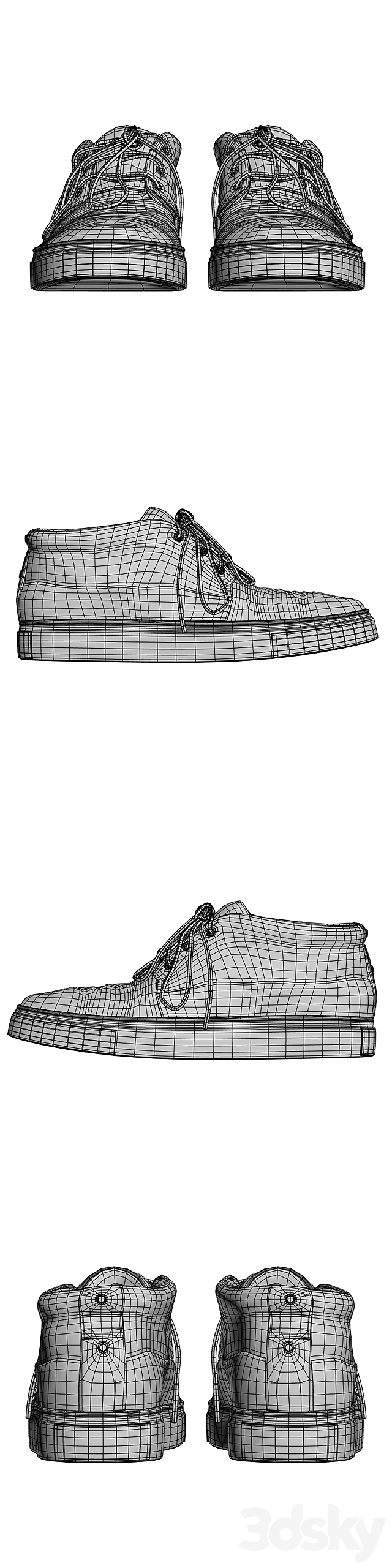 Blauer usa shoes 3ds Max - thumbnail 3